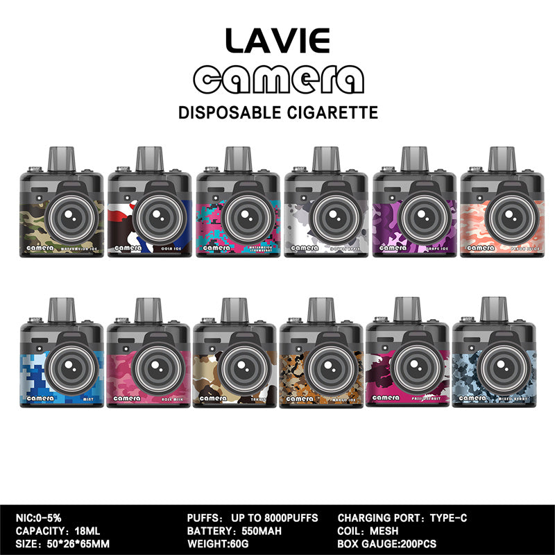 LAVIE Camera 8000 Puffs Disposable Vape Wholesale - Vapz Vape Wholesale