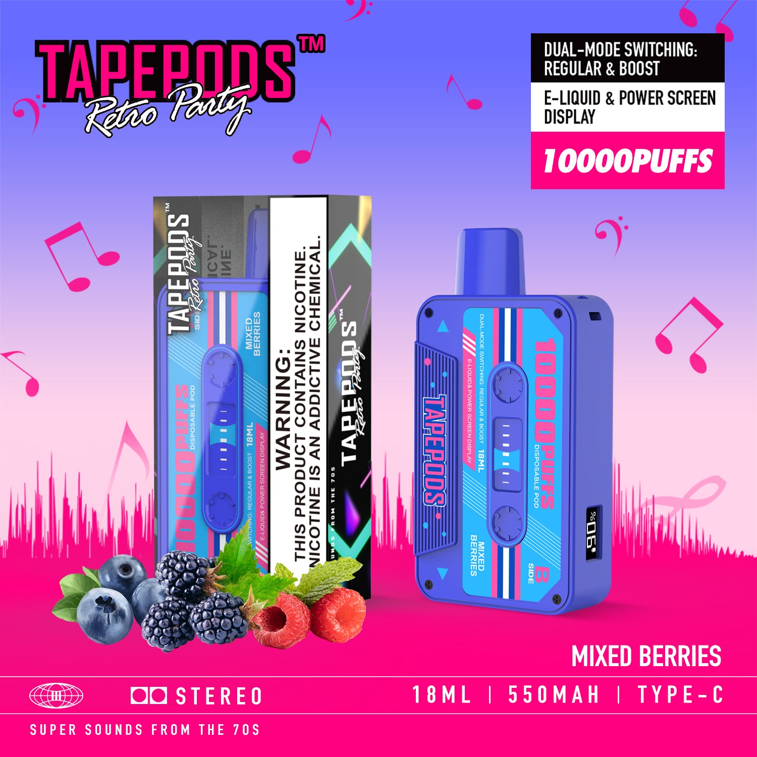 Buy TAPEPODS QD114 10000Puffs Disposable Vape Wholesale Vapz Vape