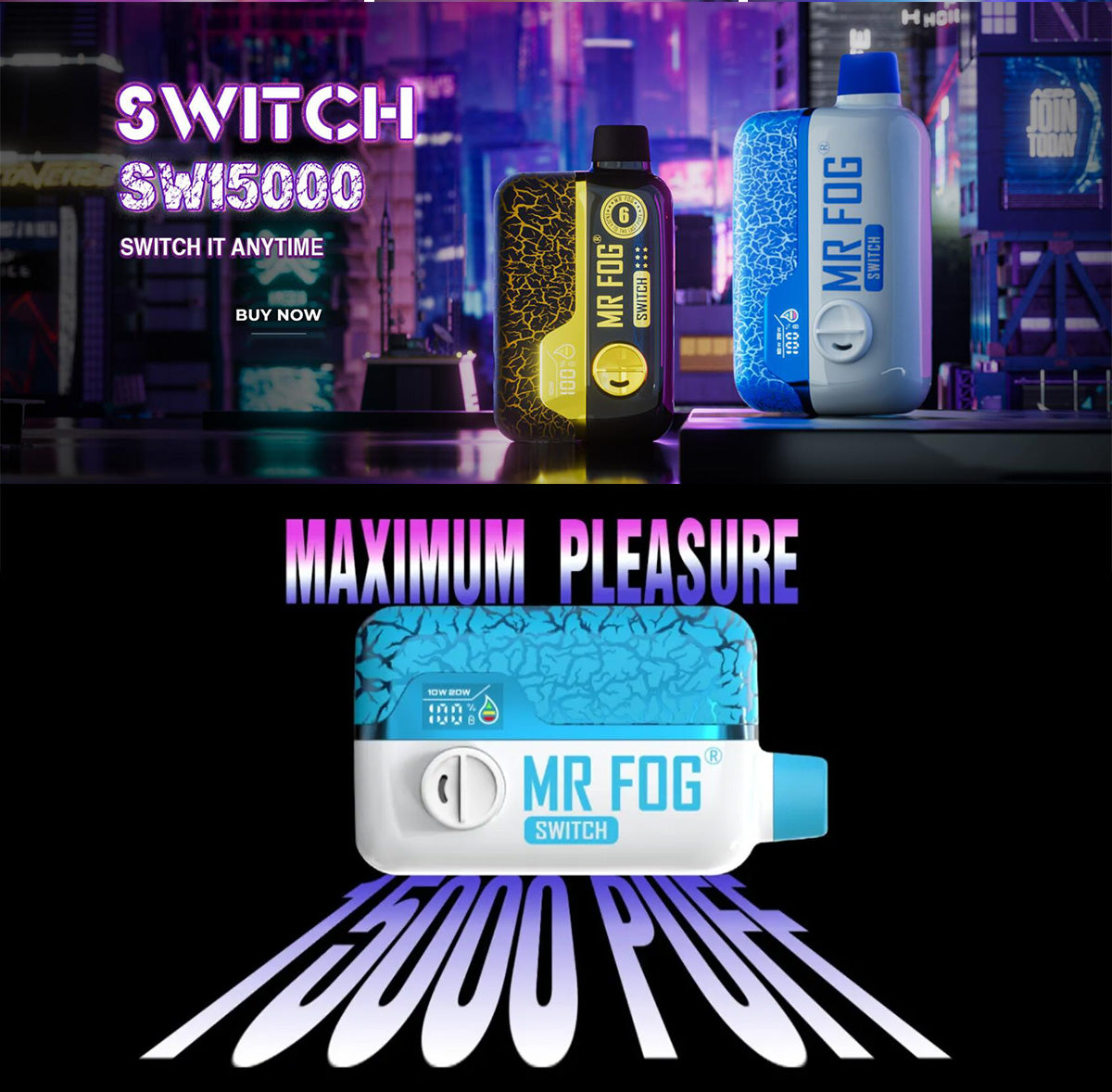 Mr Fog Switch SW 15000 Puffs Disposable Vape Wholesale