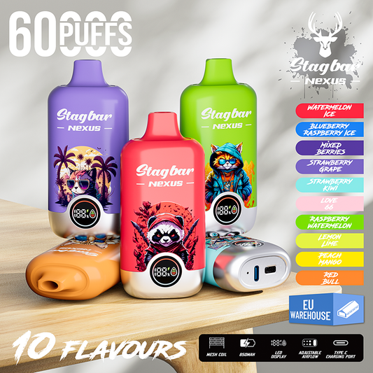 EU Warehouse Stagbar NEXUS 60000 Puffs Disposable Vape Wholesale - Vapz Vape Wholesale