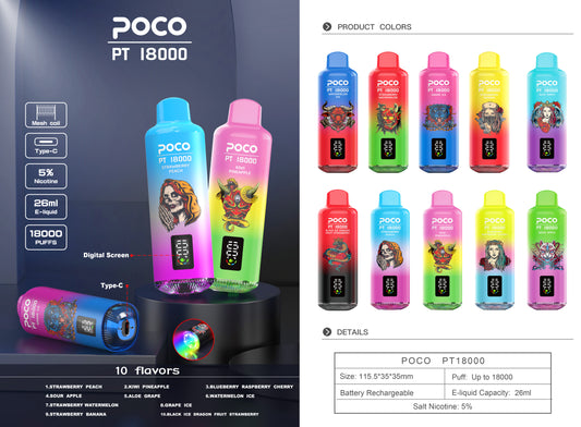 POCO PT  18000Puffs Disposable Vape Wholesale