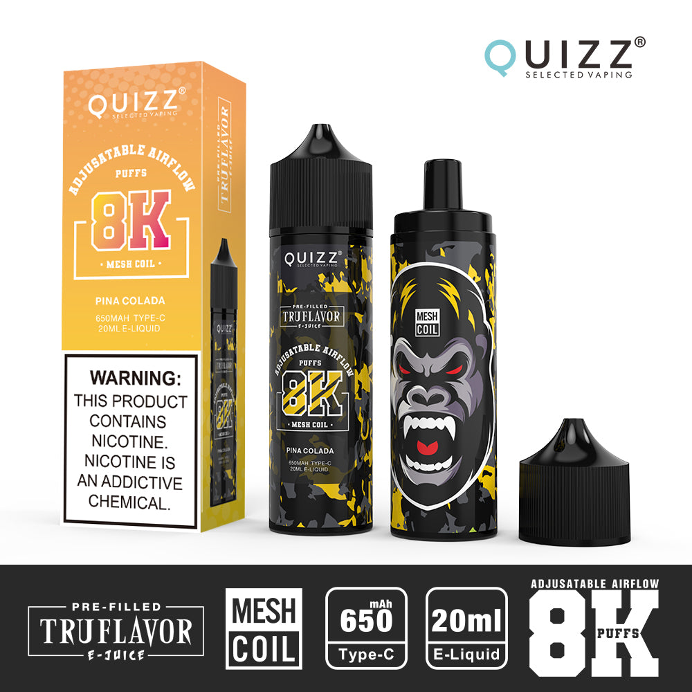 QUIZZ VAPMOD QD62V2 8000Puffs Disposable Vape Wholesale - Vapz Vape Wholesale