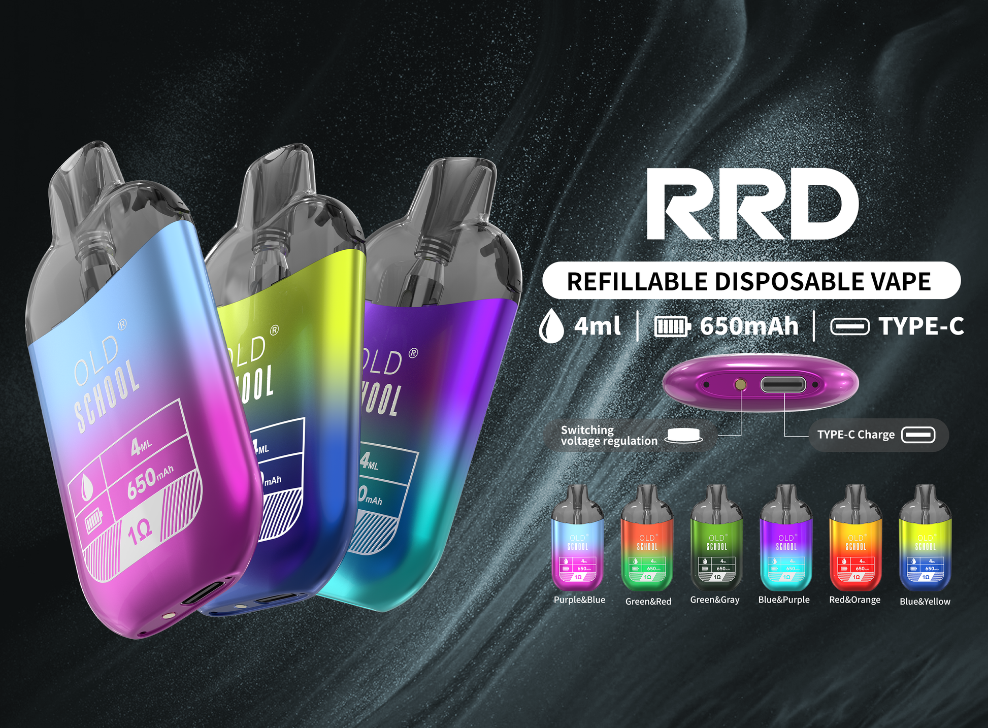 OLD School RRD 4ml Refillable Vape Wholesale - Vapz Vape Wholesale