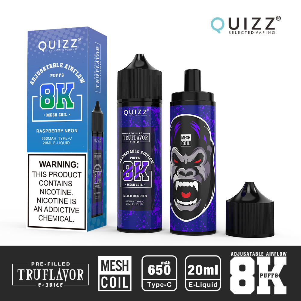 QUIZZ VAPMOD QD62V2 8000Puffs Disposable Vape Wholesale - Vapz Vape Wholesale