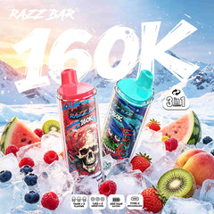 EU Warehouse Razz bar 3IN1 160K  Puffs Disposable Vape Wholesale