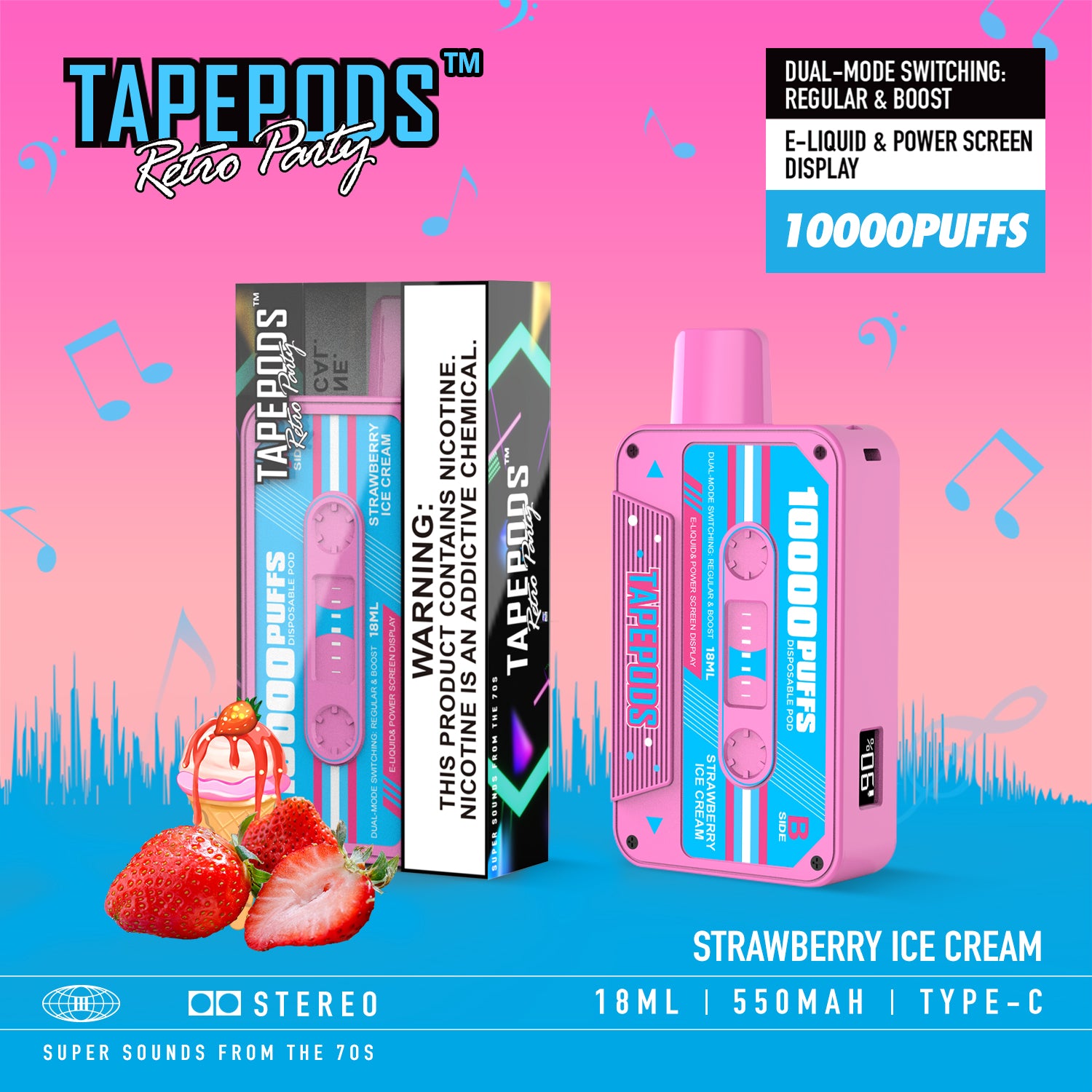 TAPEPODS VAPMOD QD114 10000Puffs Disposable Vape Wholesale - Vapz Vape Wholesale