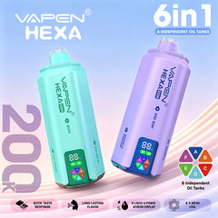 EU Warehouse VAPEN HEXA 6IN1 200K  Puffs Disposable Vape Wholesale