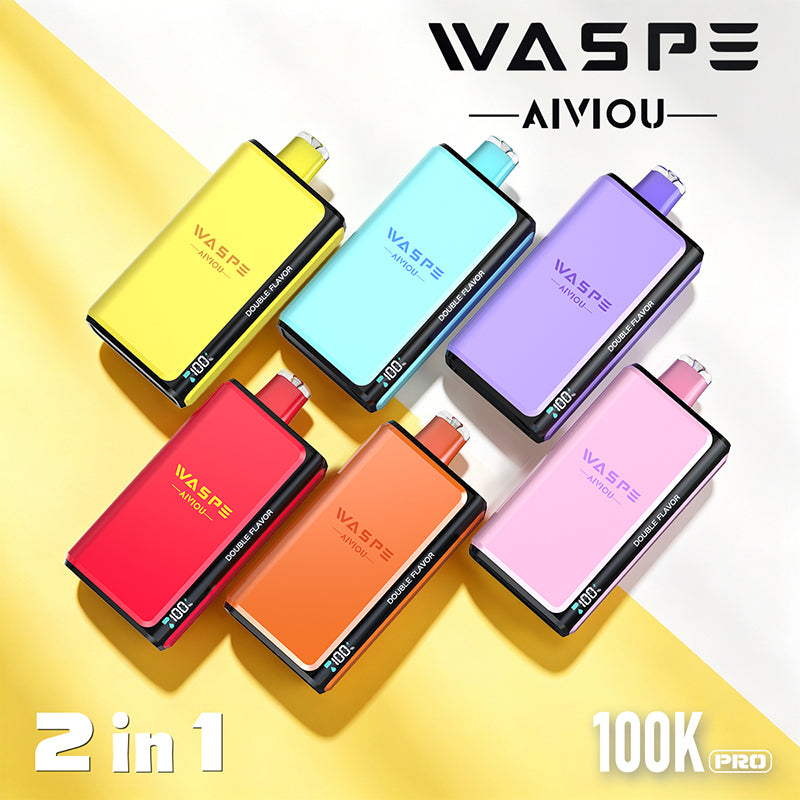 EU Warehouse Waspe Double Flavor PRO 100K Puffs Disposable Vape Wholesale - [VapzVape]
