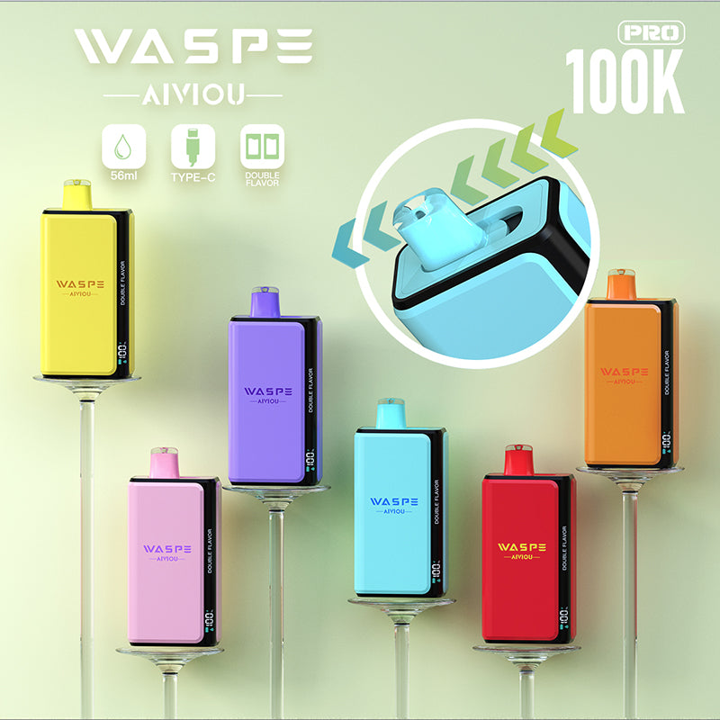 EU Warehouse Waspe Double Flavor PRO 100K Puffs Disposable Vape Wholesale - [VapzVape]
