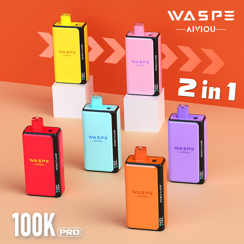 EU Warehouse Waspe Double Flavor PRO 100K Puffs Disposable Vape Wholesale - [VapzVape]