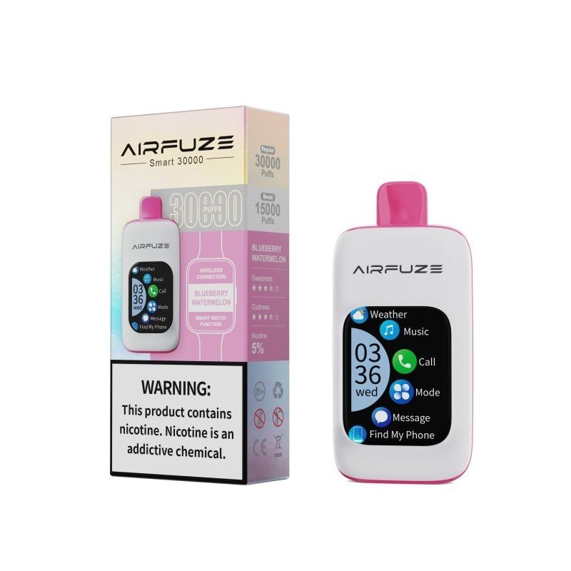 Airfuze 30000 Puffs Bluetooth Touch Screen Disposable Vape Wholesale Vapz Vape Wholesale Airfuze 30000 Puffs Bluetooth Touch Screen Disposable Vape Wholesale Vapz Vape Wholesale