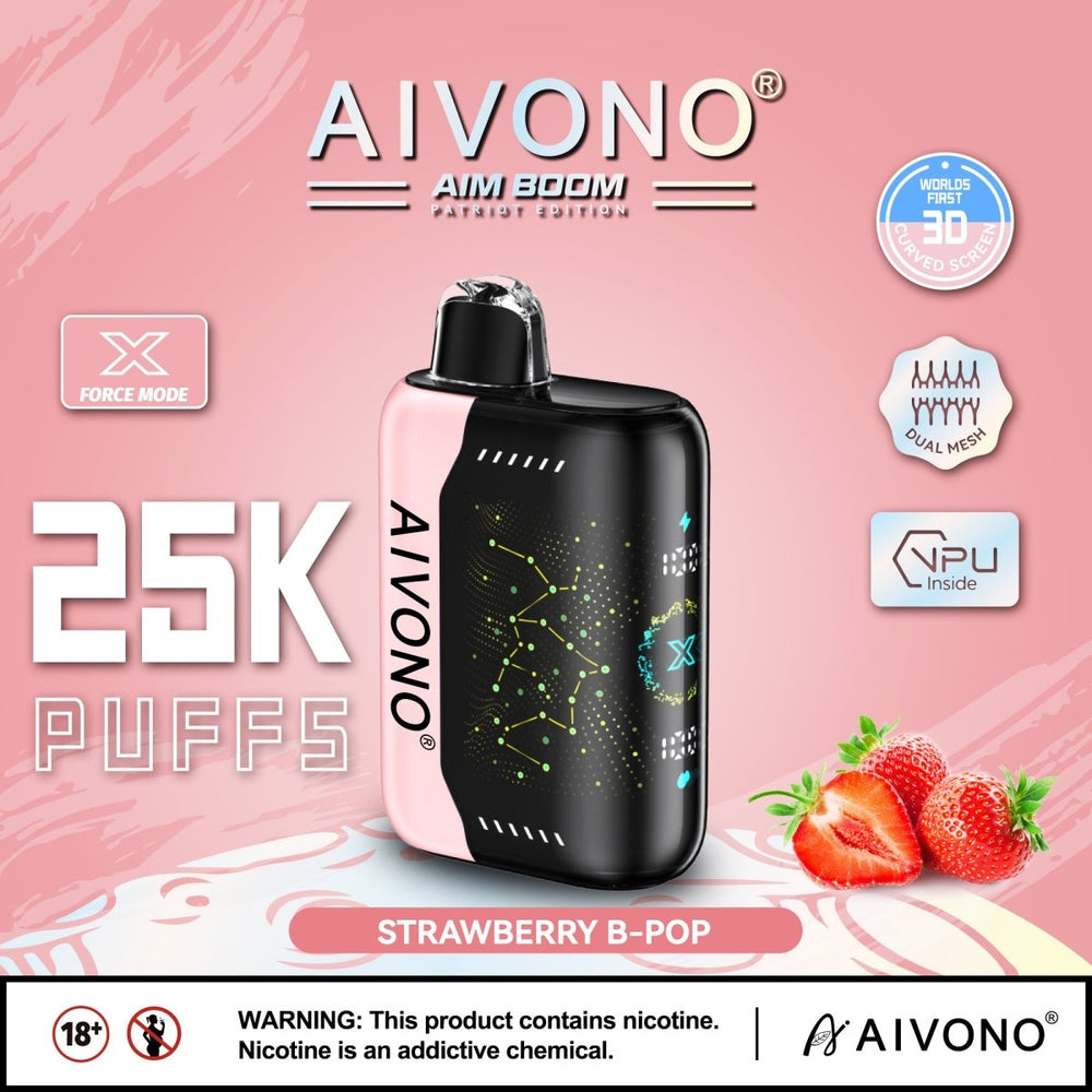 AIVONO AIM BOOM 25000 Puffs Patriot Edition Disposable Vape Wholesale - Vapz Vape Wholesale