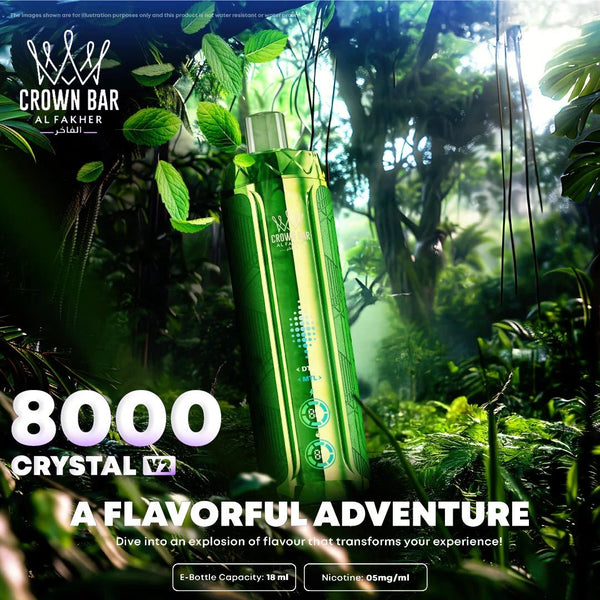 Al Fakher CRYSTAL V2 8000 Puffs 18ml Disposable Vape Wholesale - [VapzVape]