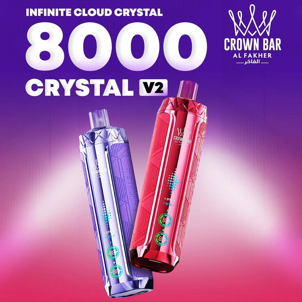 Al Fakher CRYSTAL V2 8000 Puffs 18ml Disposable Vape Wholesale Vapz Vape Wholesale Al Fakher CRYSTAL V2 8000 Puffs 18ml Disposable Vape Wholesale Vapz Vape Wholesale