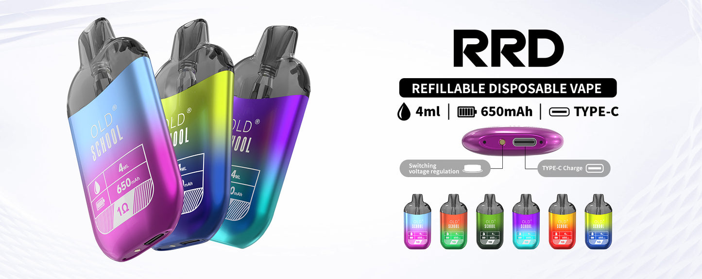 OLD School RRD 4ml Refillable Vape Wholesale - Vapz Vape Wholesale