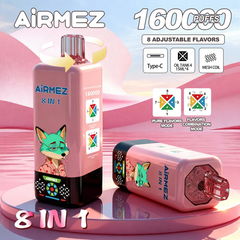 EU Warehouse Airmez FOX 8 IN 1 160k Puffs 60ml Disposable Vape Wholesale