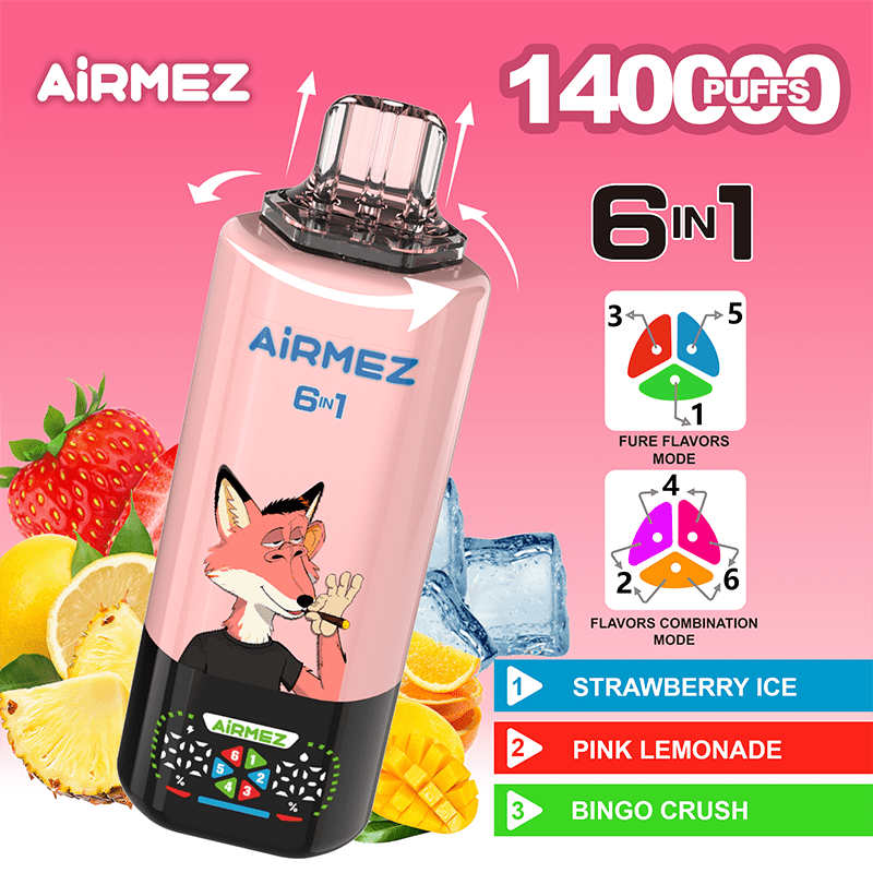 EU Warehouse Airmez FOX 6 IN 1 140k Puffs Disposable Vape Wholesale - [VapzVape]