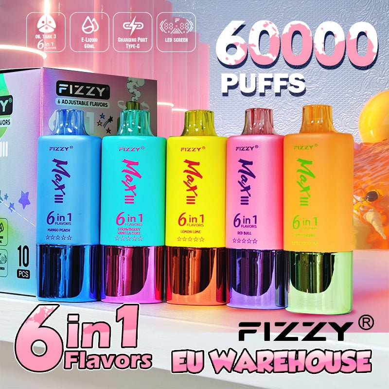 EU Warehouse FIZZY 6IN1 60000 Puffs Disposable Vape Wholesale - [VapzVape]