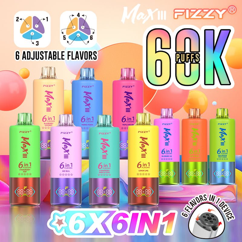 EU Warehouse FIZZY 6IN1 60000 Puffs Disposable Vape Wholesale - [VapzVape]