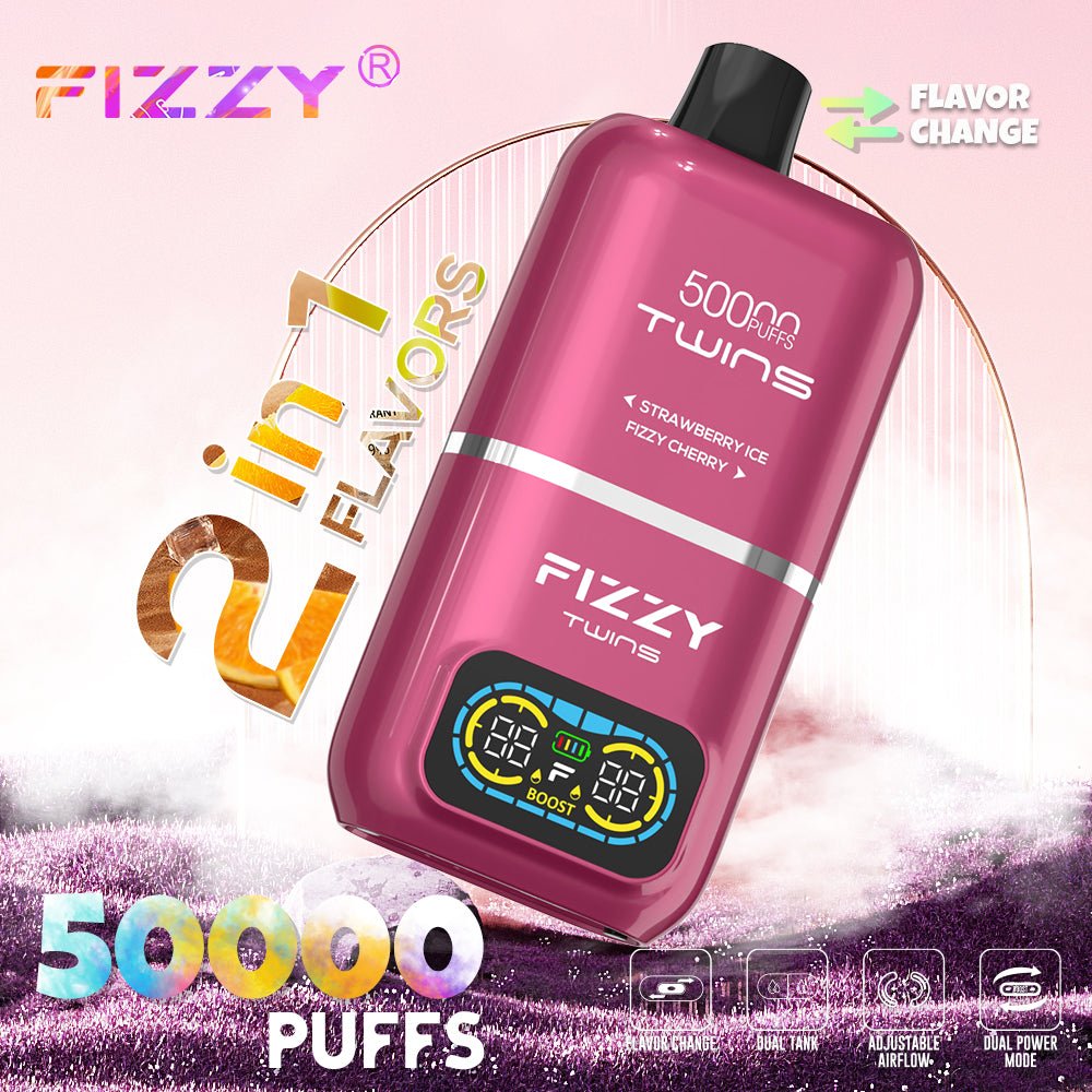 EU Warehouse FIZZY TWINS 50000 Puffs Disposable Vape Wholesale - Vapz Vape Wholesale