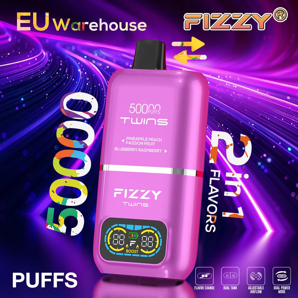 EU Warehouse FIZZY TWINS 50000 Puffs Disposable Vape Wholesale - Vapz Vape Wholesale