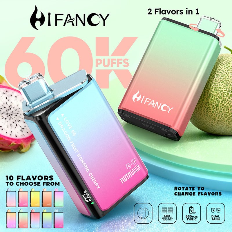 EU Warehouse HIFANCY TWIN MAX 60000 Puffs Disposable Vape Wholesale - [VapzVape]