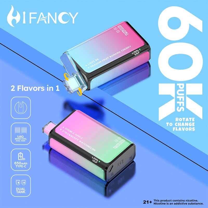 EU Warehouse HIFANCY TWIN MAX 60000 Puffs Disposable Vape Wholesale - [VapzVape]