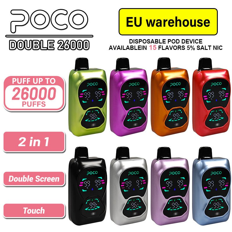 EU Warehouse POCO DOUBLE 26000 Puffs Disposable Vape Wholesale - Vapz Vape Wholesale