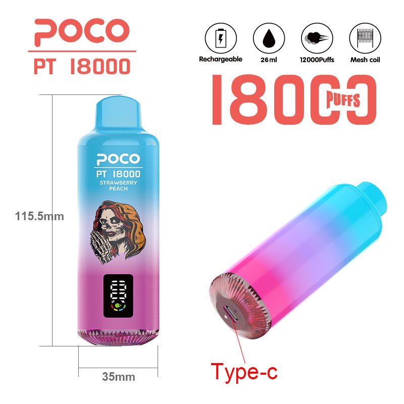 EU Warehouse POCO PT 18000 Puffs Disposable Vape Wholesale - Vapz Vape Wholesale