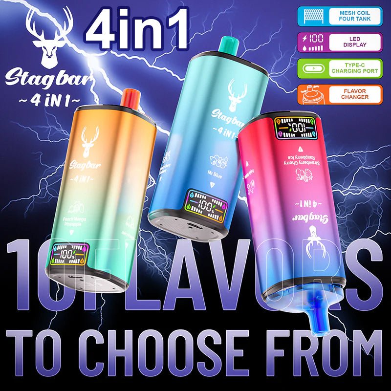 EU Warehouse Stagbar 4IN1 80000 Puffs Disposable Vape Wholesale - [VapzVape]