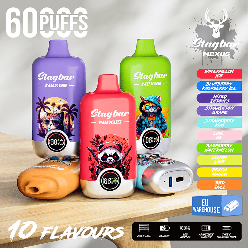 EU Warehouse Stagbar NEXUS 60000 Puffs Disposable Vape Wholesale - [VapzVape]