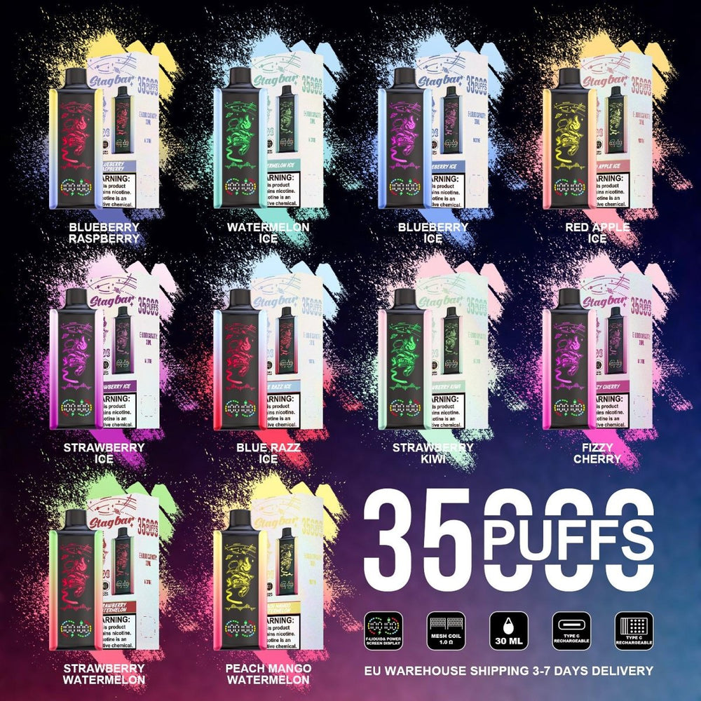 EU Warehouse Stagbar Pulse 35000 Puffs Disposable Vape Wholesale Vapz Vape Wholesale EU Warehouse Stagbar Pulse 35000 Puffs Disposable Vape Wholesale Vapz Vape Wholesale