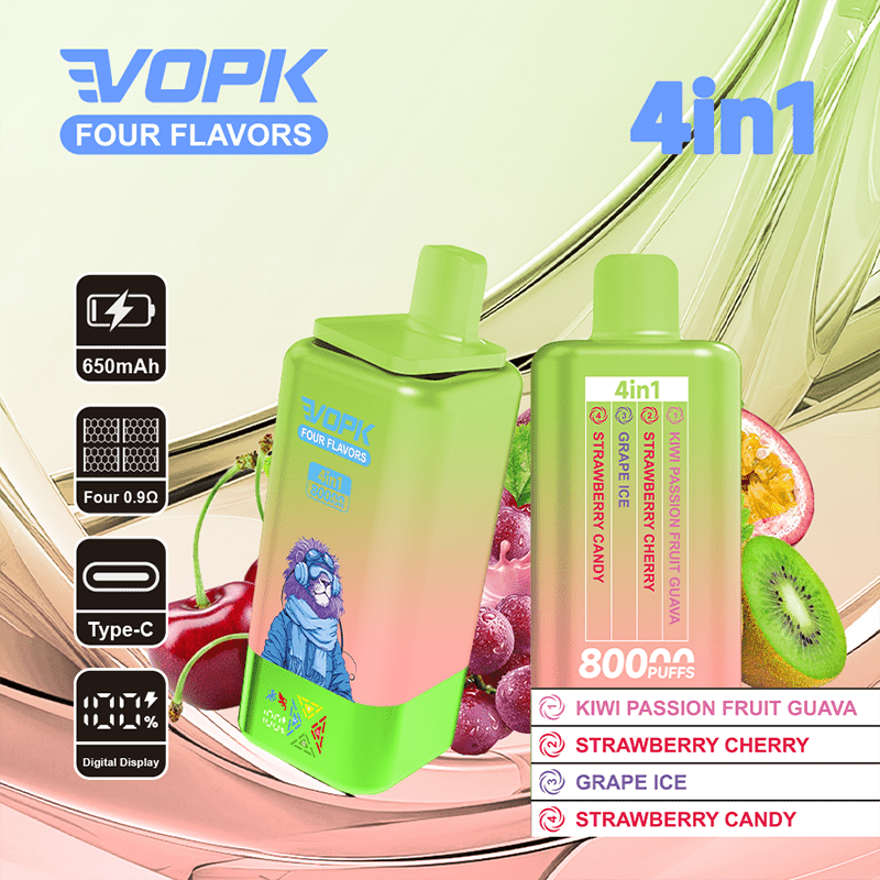 EU Warehouse VOPK FOUR FLAVORS 80000 Puffs Disposable Vape Wholesale - Vapz Vape Wholesale
