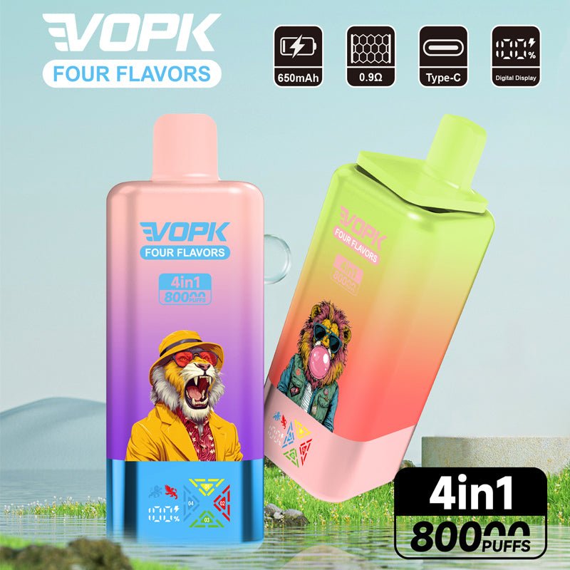 EU Warehouse VOPK FOUR FLAVORS 80000 Puffs Disposable Vape Wholesale - Vapz Vape Wholesale