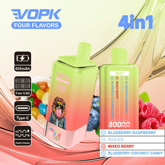 EU Warehouse VOPK FOUR FLAVORS 80000 Puffs Disposable Vape Wholesale - Vapz Vape Wholesale