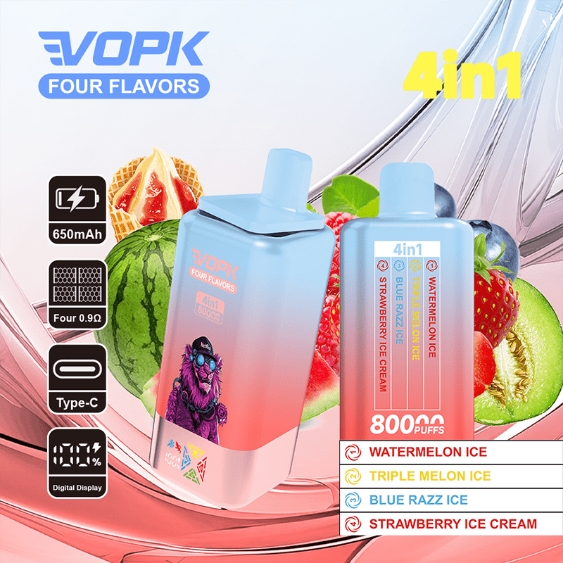 EU Warehouse VOPK FOUR FLAVORS 80000 Puffs Disposable Vape Wholesale - Vapz Vape Wholesale