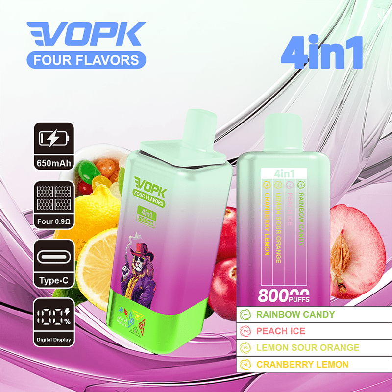 EU Warehouse VOPK FOUR FLAVORS 80000 Puffs Disposable Vape Wholesale - Vapz Vape Wholesale