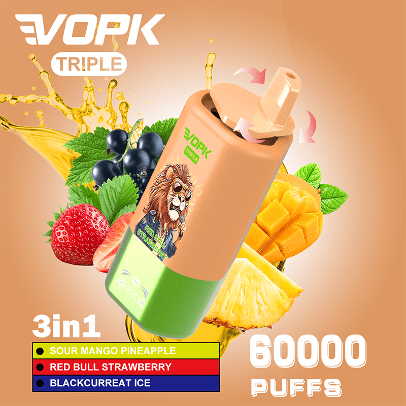 EU Warehouse VOPK Triple 3in1 60000 Puffs Disposable Vape Wholesale - Vapz Vape Wholesale