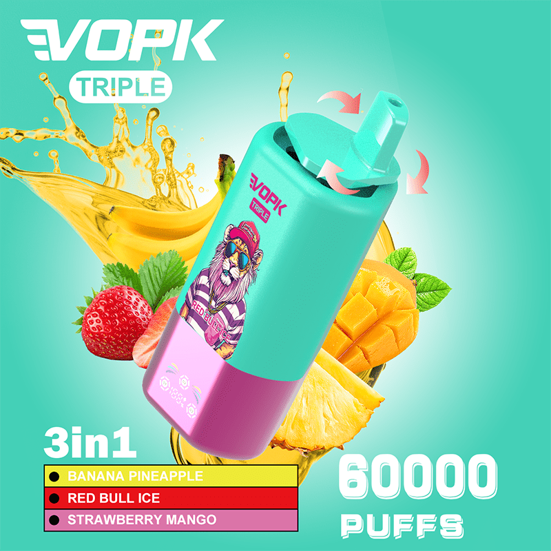 EU Warehouse VOPK Triple 3in1 60000 Puffs Disposable Vape Wholesale - Vapz Vape Wholesale