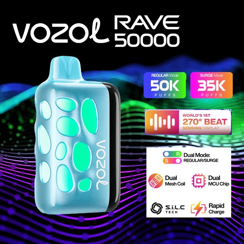 EU Warehouse VOZOL RAVE 50000 Puffs Disposable Vape Wholesale - Vapz Vape Wholesale