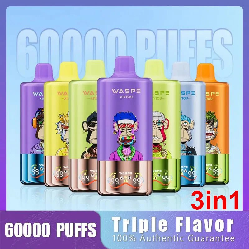EU Warehouse WASPE 3IN1 60000 Puffs Disposable Vape Wholesale - [VapzVape]