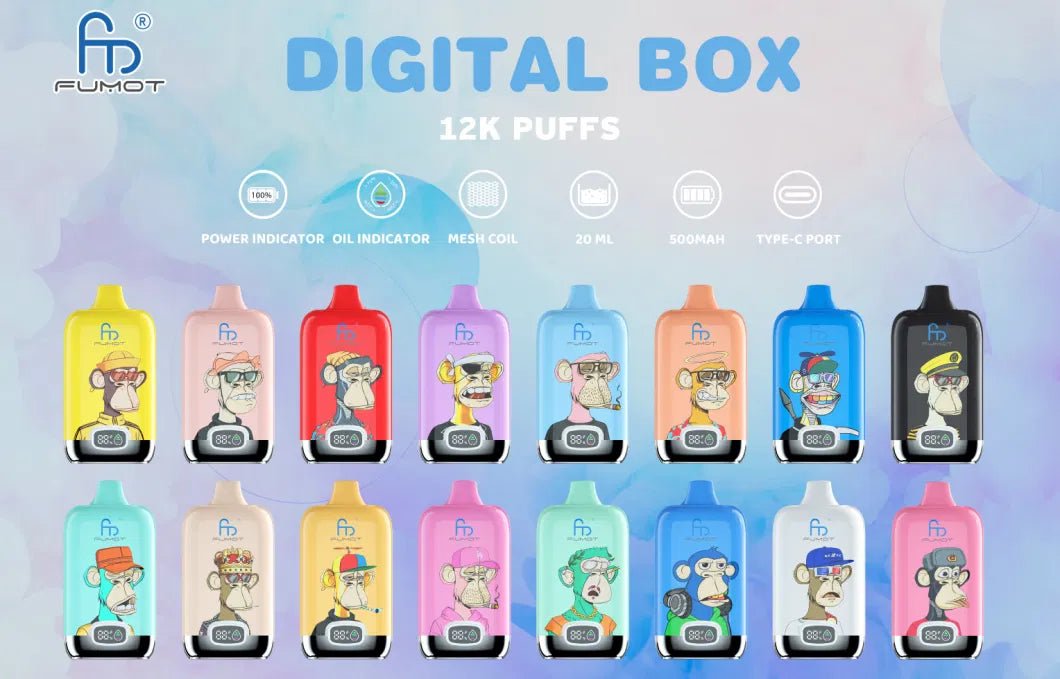Fumot RandM Digtal box 12000  Puffs Disposable Vape Wholesale - Vapz Vape Wholesale