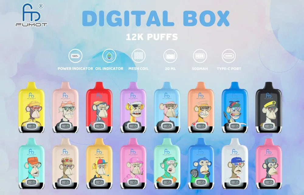 Fumot RandM Digtal box 12000  Puffs Disposable Vape Wholesale - Vapz Vape Wholesale