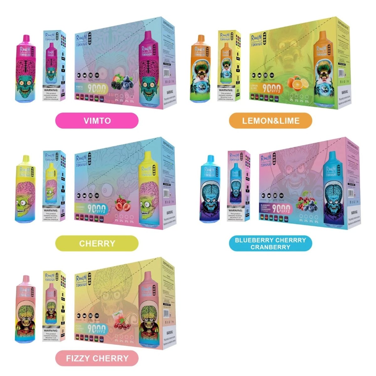 Fumot RandM Tornado 9000 Puffs Disposable Vape Wholesale - Vapz Vape Wholesale