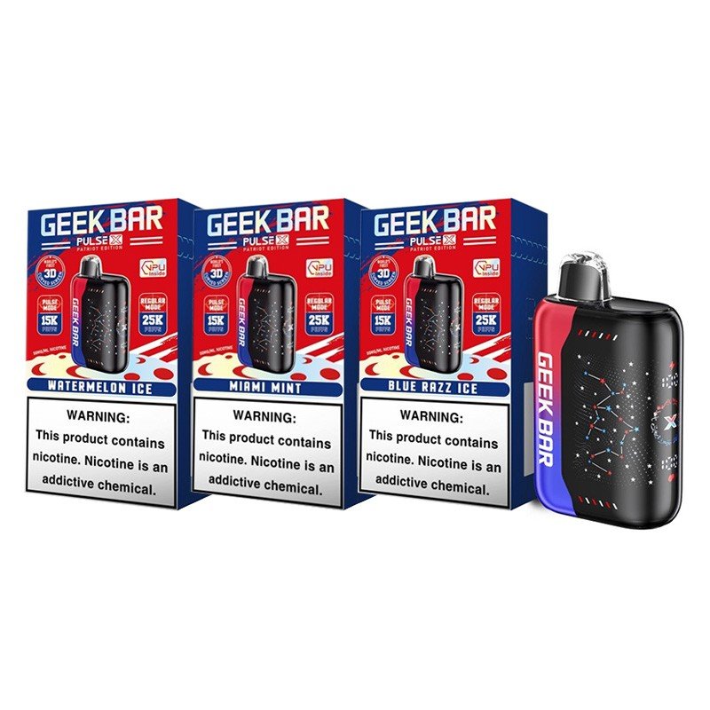 Geek Bar Pulse X Patriot Edition 25000 Puffs Disposable Vape Wholesale Vapz Vape Wholesale Geek Bar Pulse X Patriot Edition 25000 Puffs Disposable Vape Wholesale Vapz Vape Wholesale