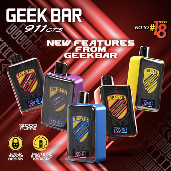 Geek Bar GTS911 12000 Puffs Одноразовые Vape оптом