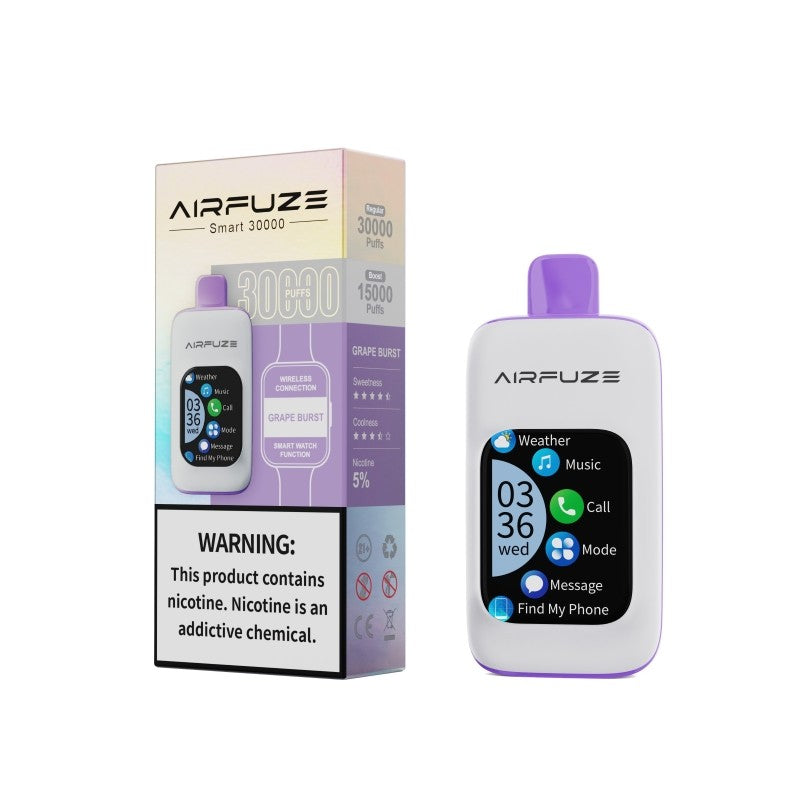 Airfuze 30000 Puffs Bluetooth Touch Screen Одноразовые Vape оптом