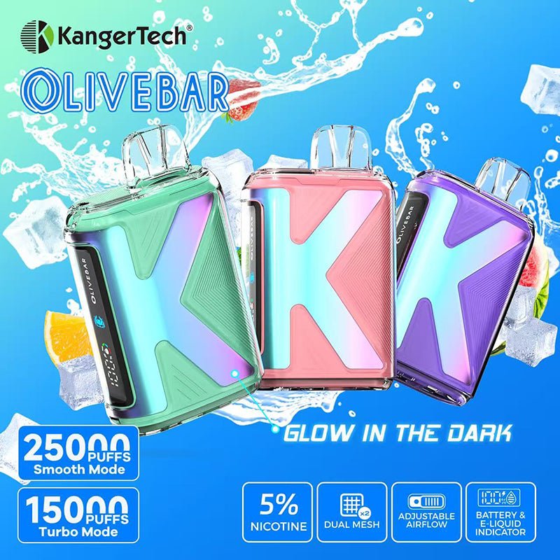 KangerTech OliveBar 25000 Puffs Disposable Vape Wholesale - Vapz Vape Wholesale