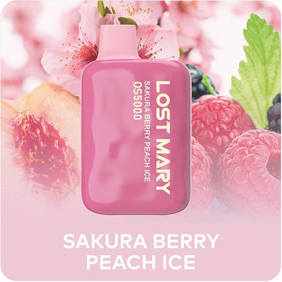 Lost Mary Os5000 Sakura Berry Peach Ice Lost Mary OS5000 Puffs Disposable Vape Supplier Lost Mary - Lost Mary Os5000 Sakura Berry Peach Ice Lost Mary OS5000 Puffs Disposable Vape Supplier Lost Mary -