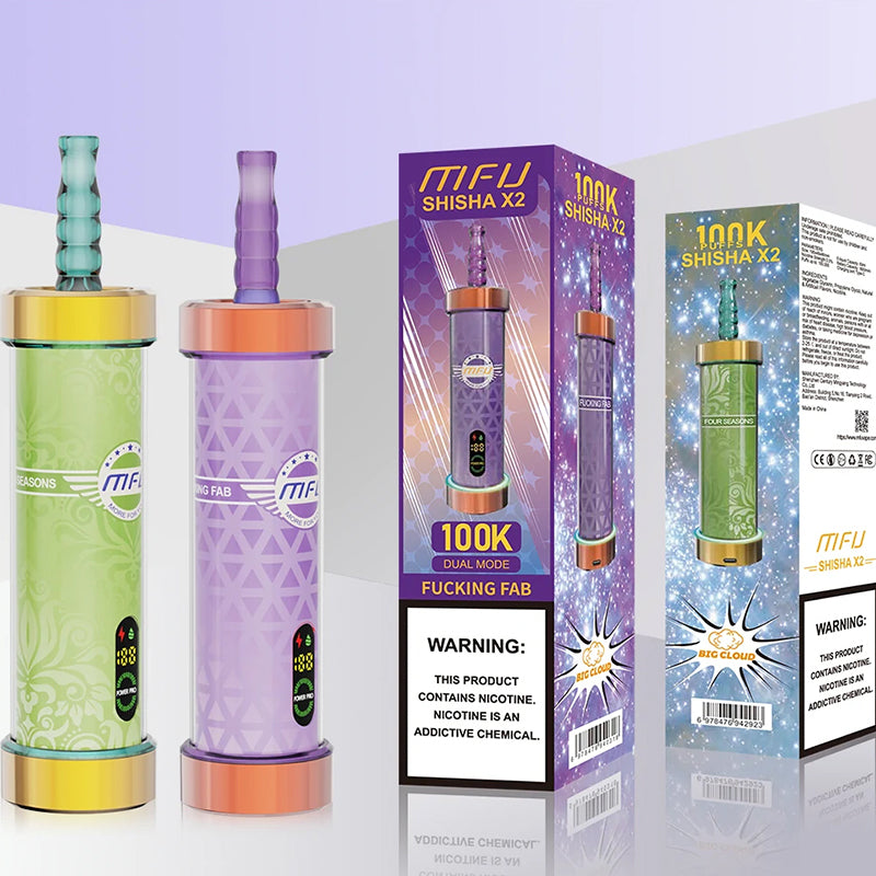 EU Warehouse MFU SHISHA X2 100K Puffs Disposable Vape Wholesale - [VapzVape]